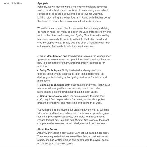 Spinning and Dyeing Yarn DYI Book  Illustrated - Picture 5 of 8